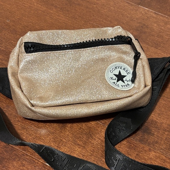 Converse Handbags - Converse pink Shimmering Gold Crossbody Bag